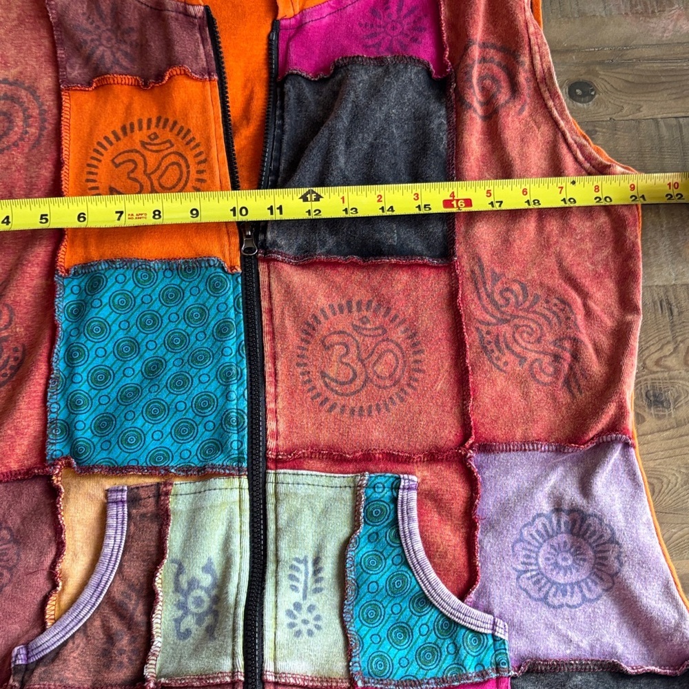 Colorful Hippy Patchwork Women's Vest 🤩 - Picture 8 of 9